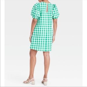 A New Day green gingham mini dress